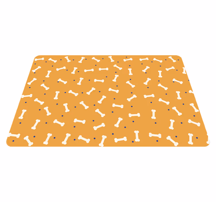 Vinyltæpper med dyr orange knogler mønster - TenStickers