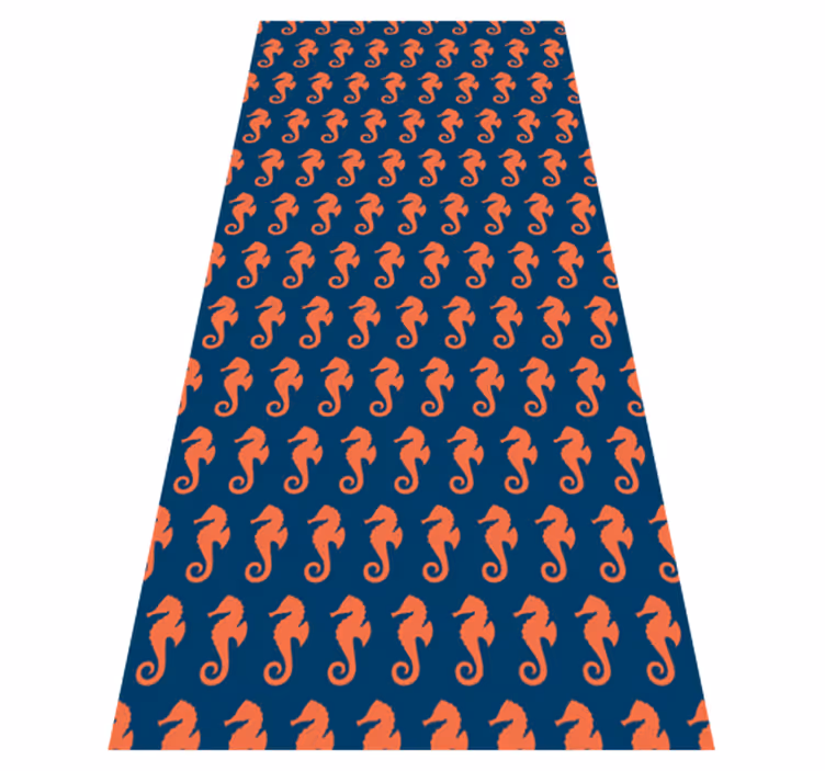 Vinyltæpper med dyr orange havhest mønster - TenStickers