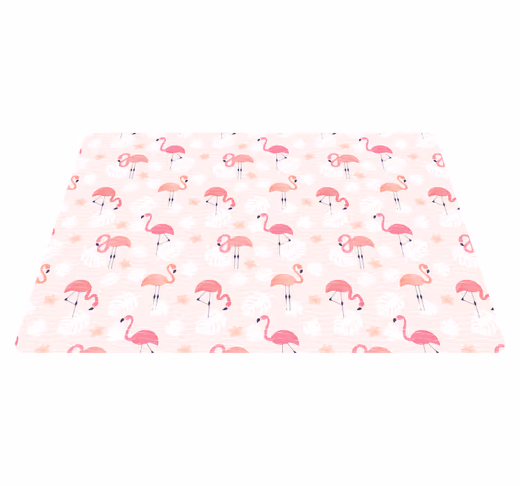 Vinyltæpper med dyr i pink flamingo motiver - TenStickers