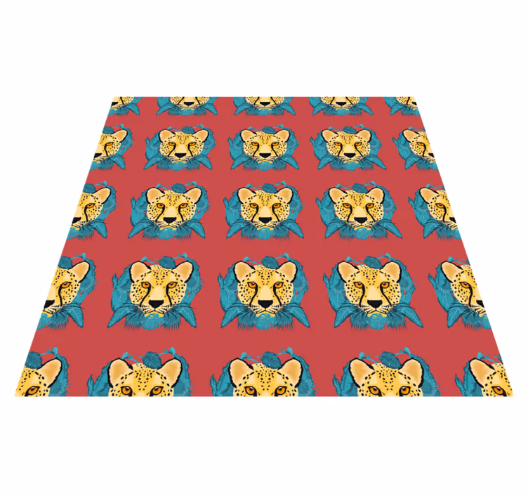 Vinyltæpper med dyr orientalisk leopard grafik - TenStickers