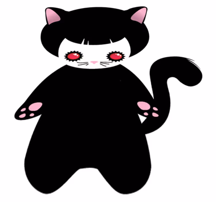 Vinyltæpper med dyr baby kat monster - TenStickers