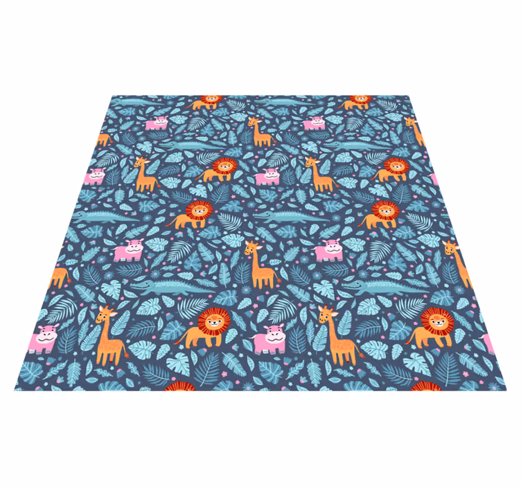 Vinyltæpper med dyr flere jungledyr design - TenStickers