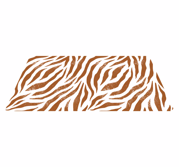Vinyltæpper med dyr brun zebra dyreprint - TenStickers