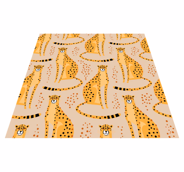 Vinyltæpper med dyr leopardillustrationsmønster - TenStickers