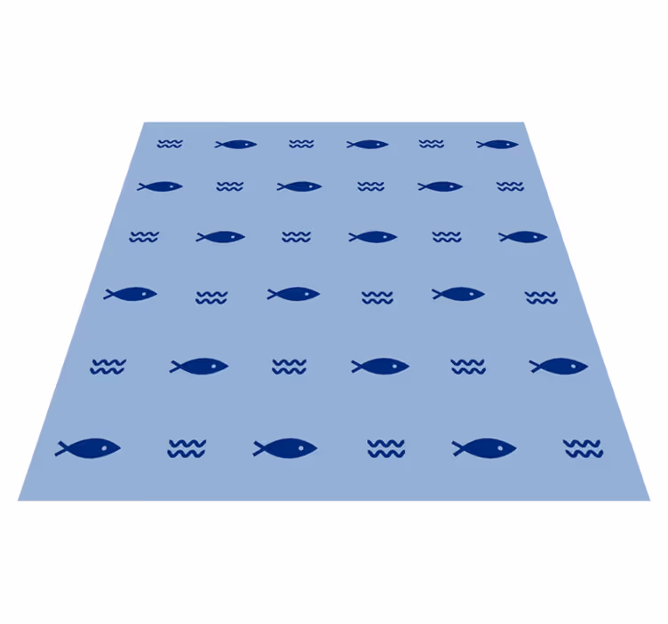 Vinyltæpper med dyr mønstrede fisk design - TenStickers