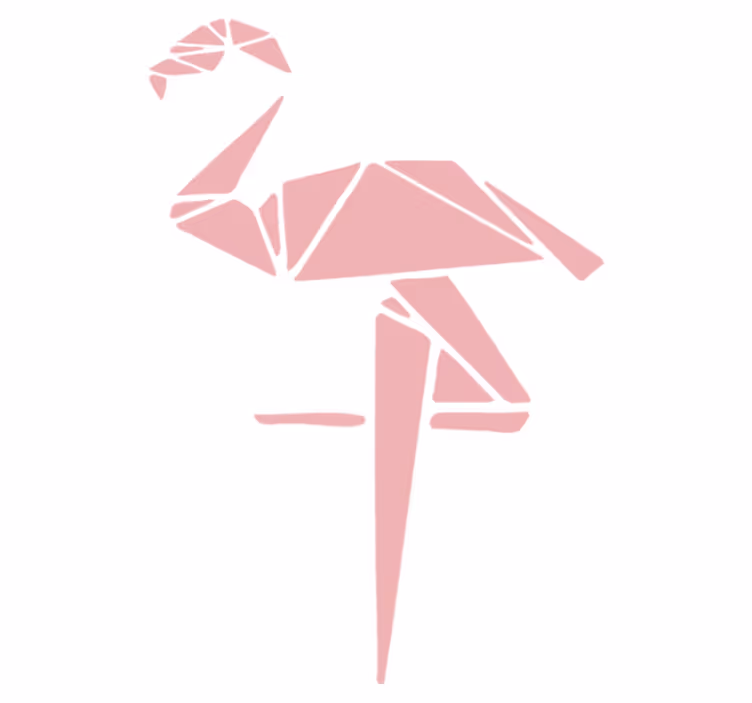 Vinyltæpper med dyr i stilfuldt flamingo design - TenStickers