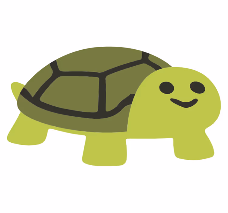 Vinyltæpper med dyr søde smilende skildpadder - TenStickers