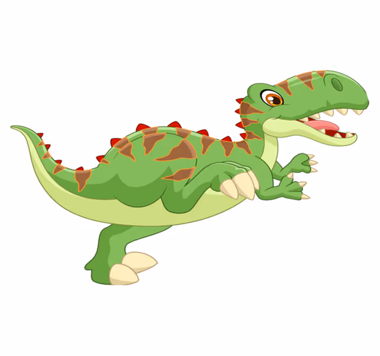 Vinyltæpper med dyr venlig dinosaur karakter - TenStickers