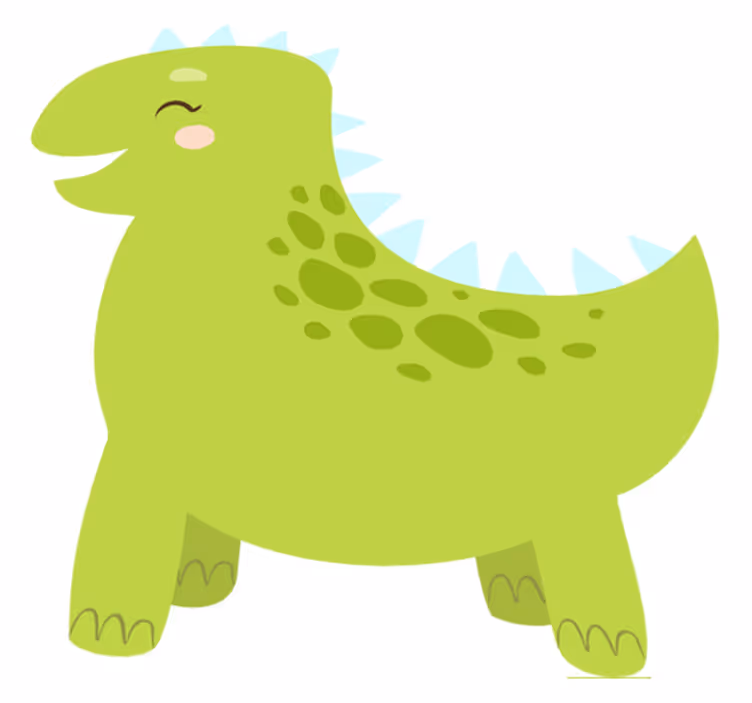Vinyltæpper med dyr glad dinosaurfigur - TenStickers