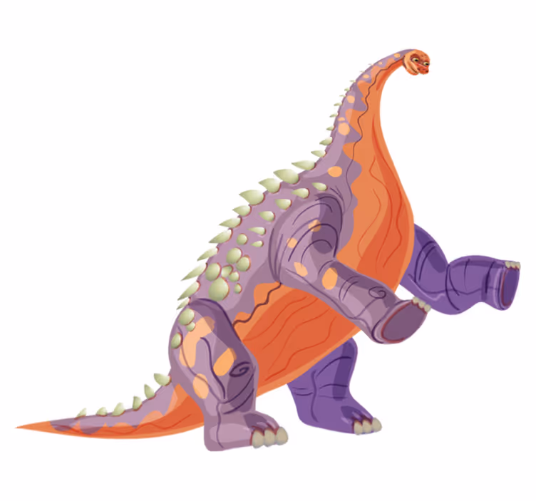 Vinyltæpper med dyr farverig dino karakter - TenStickers