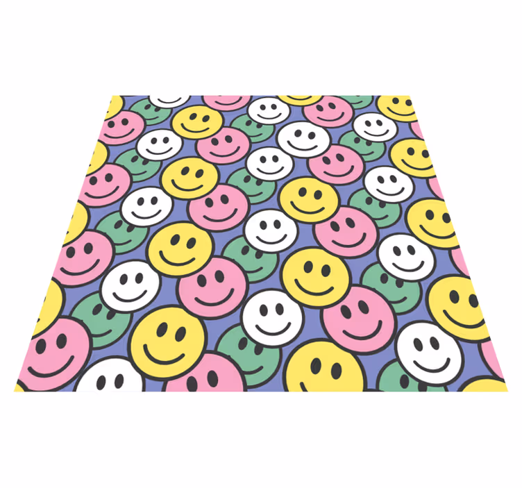 Vinyltæpper med dyr farverige smil mønstre - TenStickers
