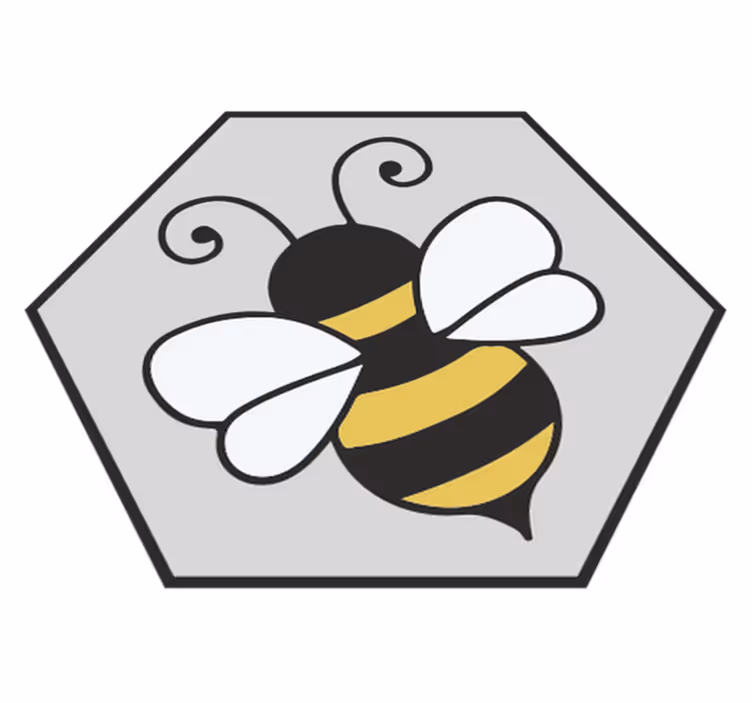 Vinyltæpper med dyr bi-hexagon design - TenStickers
