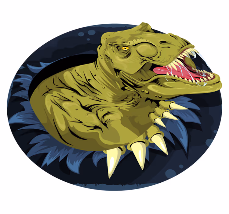 Vinyltæpper med dyr tyrannosaurus rex hoved - TenStickers
