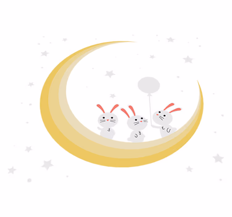 Vinyltæpper med dyr kaniner til babyværelset - TenStickers
