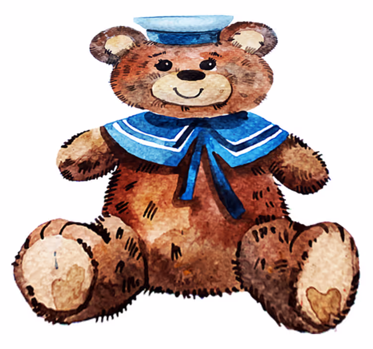 Vinyltæpper med dyr sailor bear figur - TenStickers