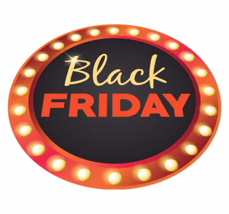 Black friday vinyl tæppe rød rund kampagne - TenStickers