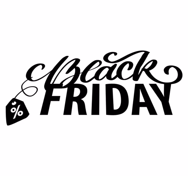 Black friday vinyl tæppe smukt med tags - TenStickers