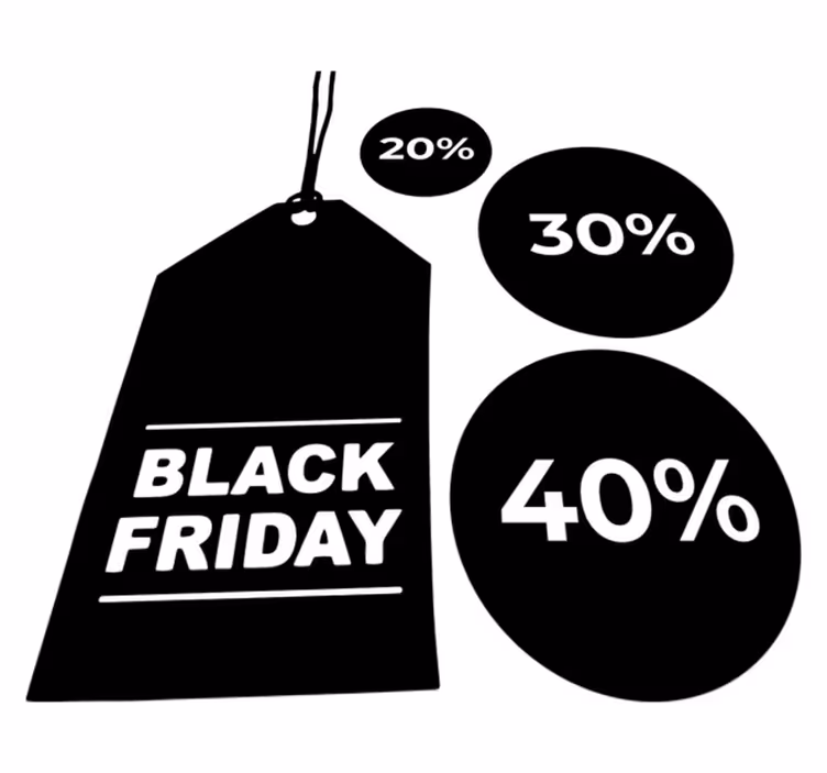 Black friday vinyl tæppe sæt med 3 dele - TenStickers