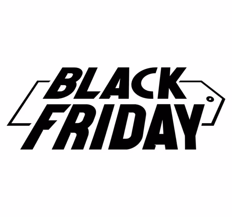 Black friday vinyl tæppe moderne kursiv skrifttype - TenStickers