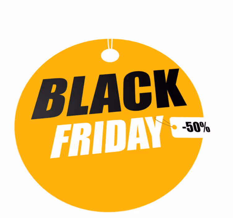 Black friday vinyl tæppe med personlig cirkel - TenStickers