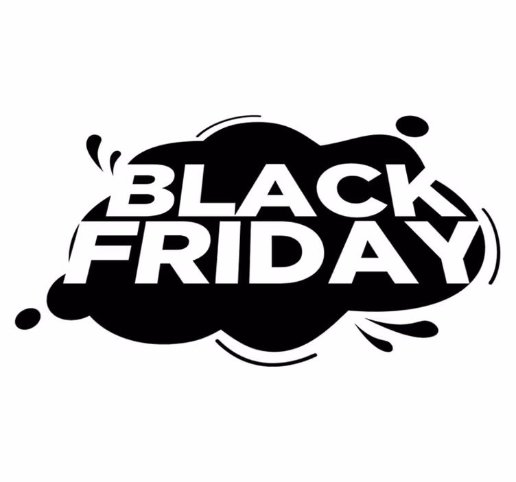 Black friday vinyl tæppe malerklat - TenStickers