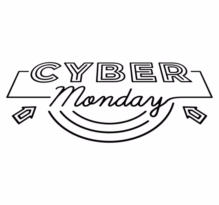 Black friday vinyl tæppe med pile til cyber monday - TenStickers