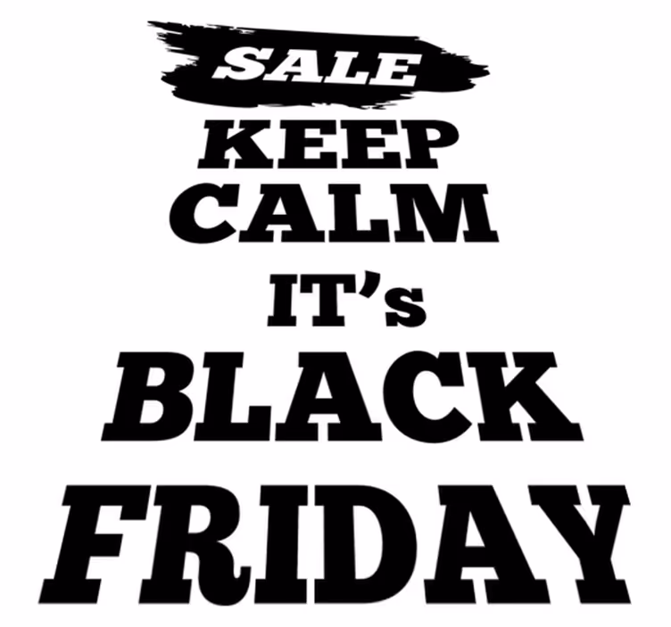 Black friday vinyl tæppe udsalgsskilt - TenStickers