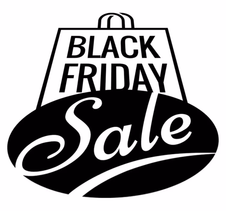 Black friday rabat black friday vinyl tæppe - TenStickers