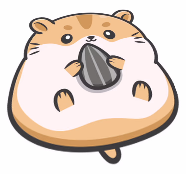 Vinyltæpper med dyr sød hamster grafik - TenStickers