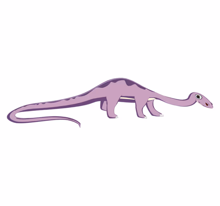 Vinyltæpper med dyr venlig langhalset dinosaur - TenStickers