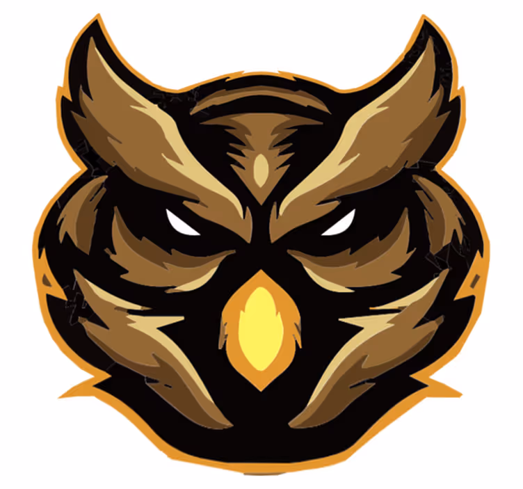 Vinyltæpper med dyr fierce owl emblem - TenStickers