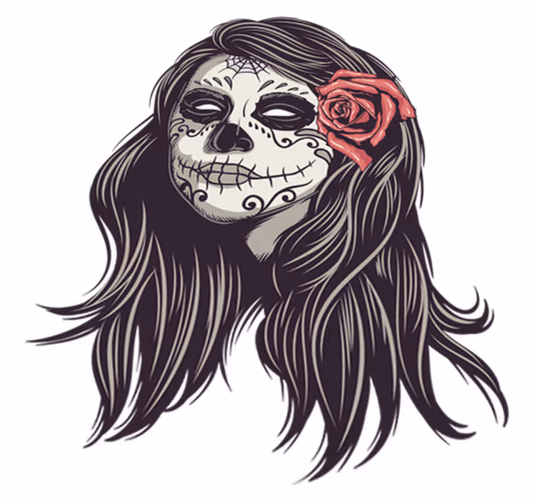 Vinyltæpper til halloween dødsdag pige - TenStickers