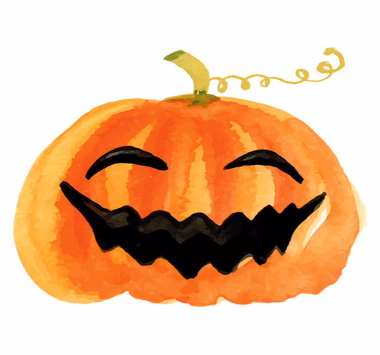 Vinyltæpper til halloween glade græskar - TenStickers