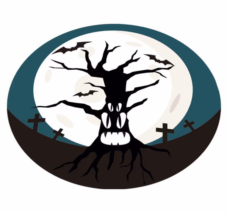 Vinyltæpper til halloween uhyggelig halloween - TenStickers