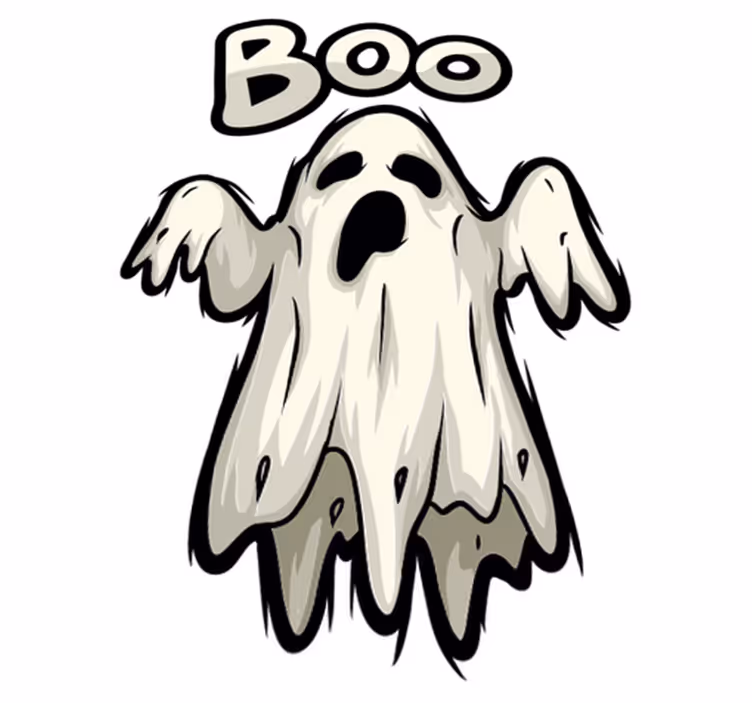 Vinyltæpper til halloween med boo spøgelsesfigur - TenStickers