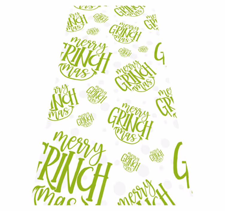 Jule vinyltæppe glædelig grinchmas original design - TenStickers
