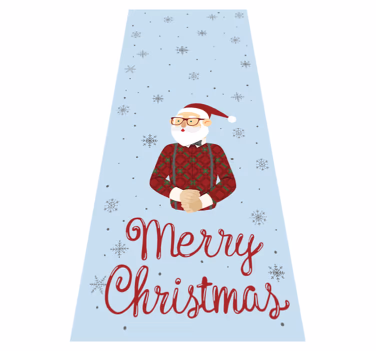 Jule vinyltæppe glad hipster jul - TenStickers