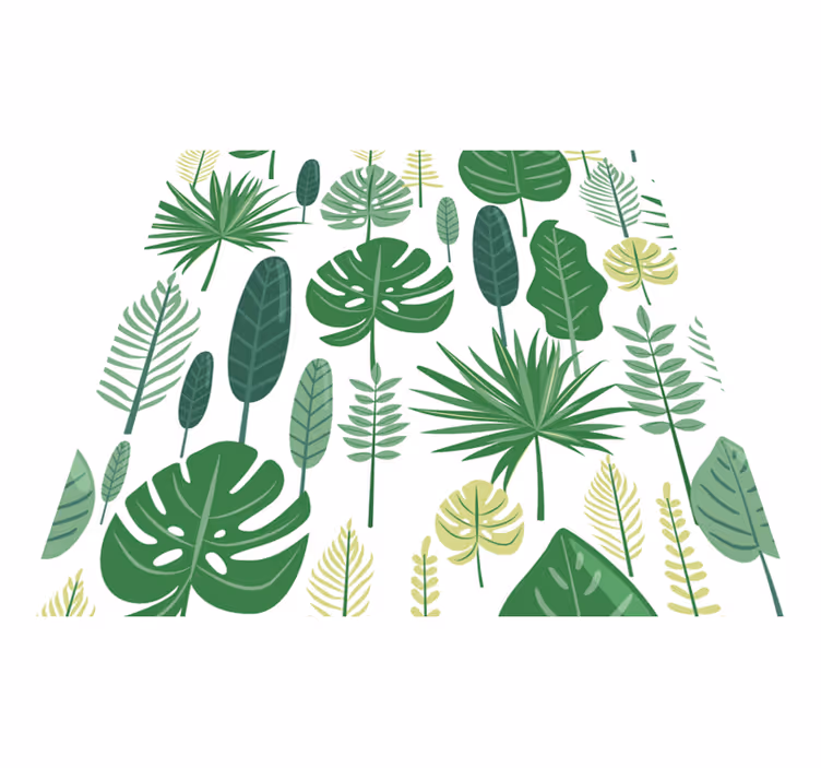 Blomster og planter vinyltæppe monstera - TenStickers
