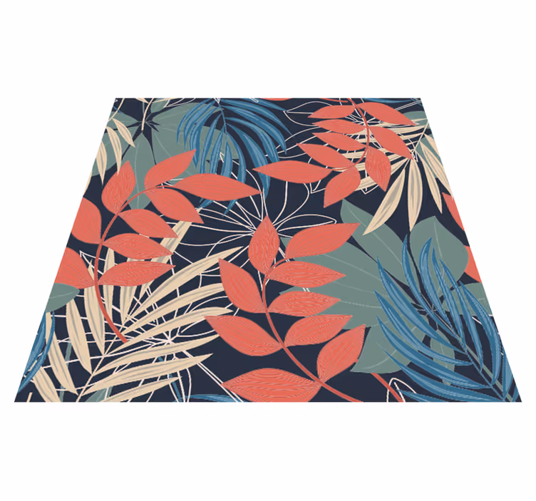 Blomster og planter vinyltæppe moderne elegant mønster - TenStickers