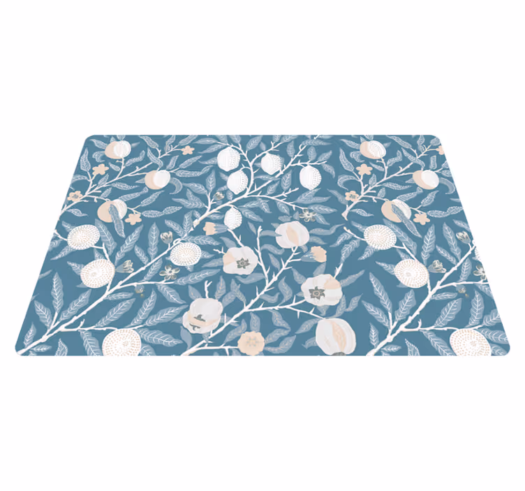 Blomster og planter vinyltæppe med fancy vintage mønster - TenStickers