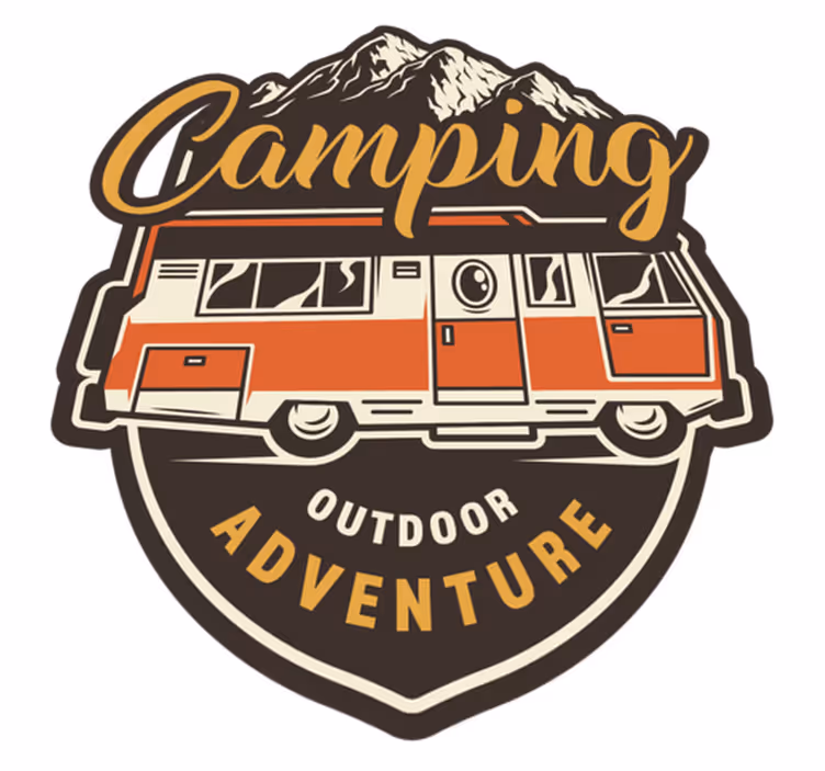 Blomster og planter vinyltæppe campingeventyr - TenStickers