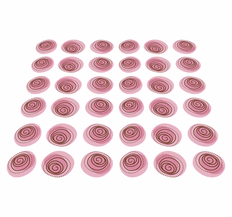 Blomster og planter vinyltæppe i pink blomsterornament - TenStickers
