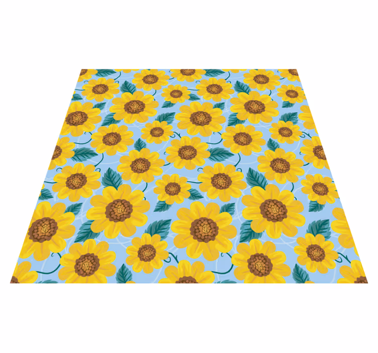 Blomster og planter vinyltæppe solblomstmotiver - TenStickers