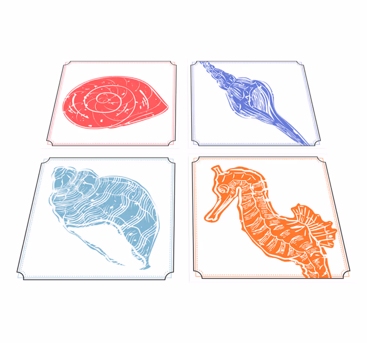 Blomster og planter vinyltæppe med havlivsmotiver - TenStickers
