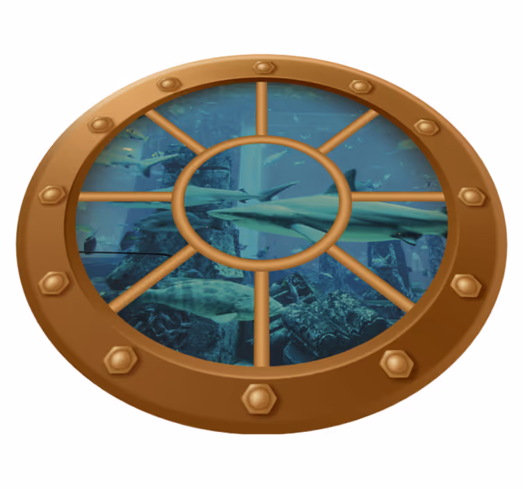 Blomster og planter vinyltæppe underwater view portal - TenStickers