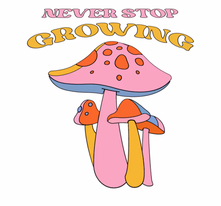 Blomster og planter vinyltæppe legende svampevækst - TenStickers