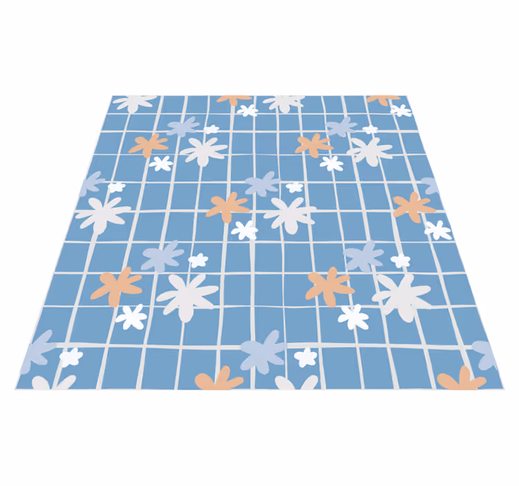 Blomster og planter vinyltæppe med blomsterillustration - TenStickers