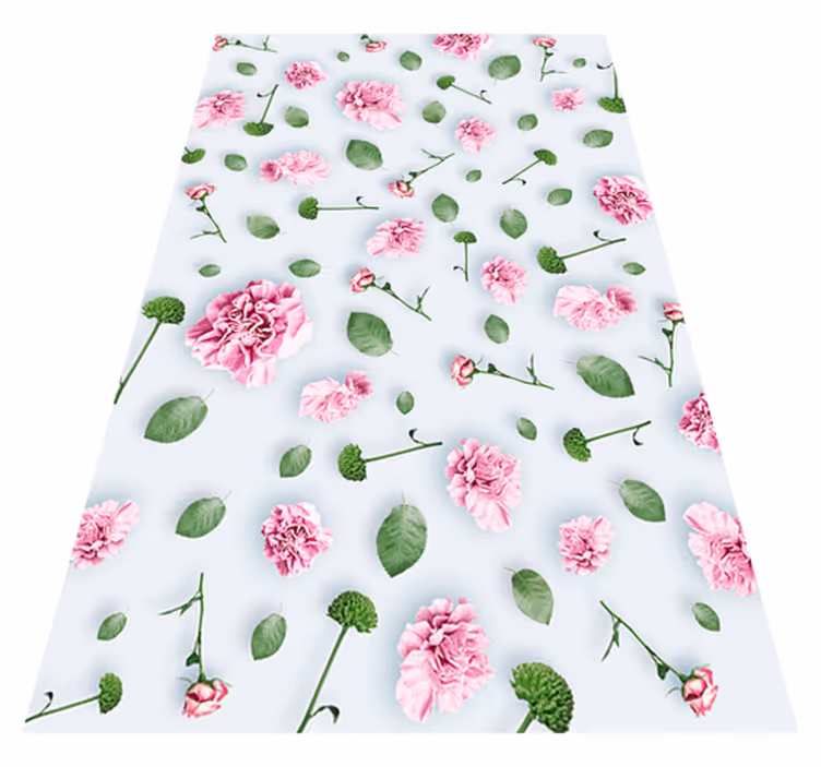 Blomster og planter vinyltæppe med planter og blomster - TenStickers