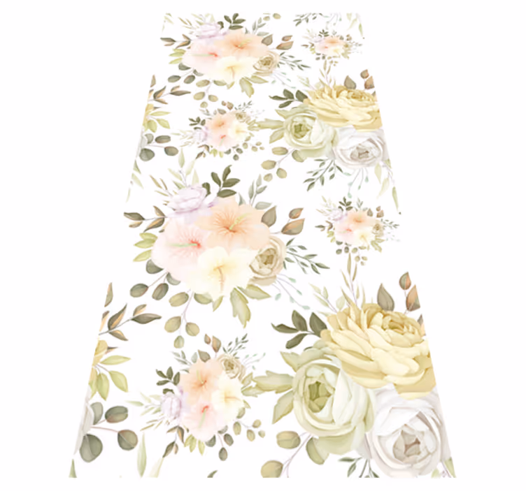Blomster og planter vinyltæppe smukt blomsterdesign - TenStickers
