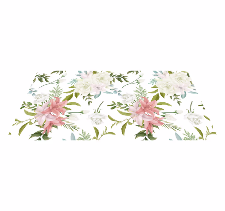 Blomster og planter vinyltæppe minimalistisk have - TenStickers